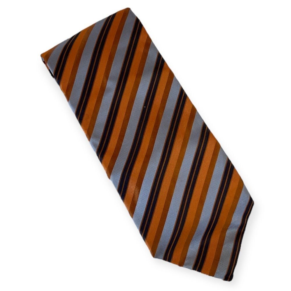 Tino Cosina 100% Silk Blue/Orange Stripe Tie